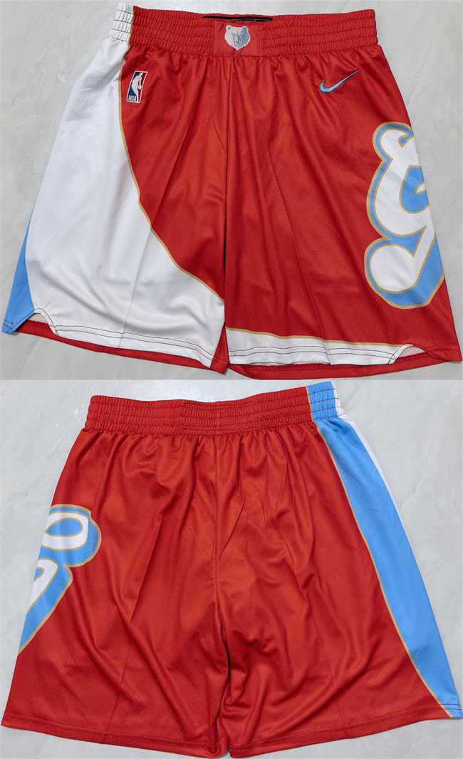 Mens Memphis Grizzlies Red City Edition Shorts (Run Small)